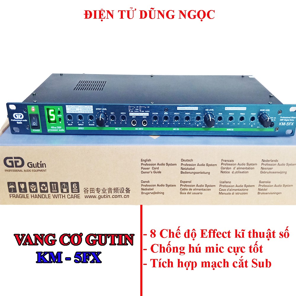 VANG CƠ GUTIN KM-5FX KARAOKE CHỐNG HÚ loại IC lớn
