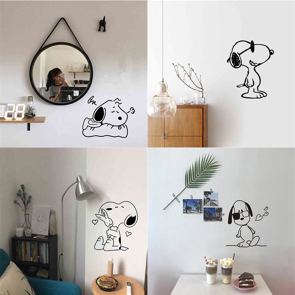 Miếng Dán Tường Trang Trí Hình Chú Chó Dễ Thương