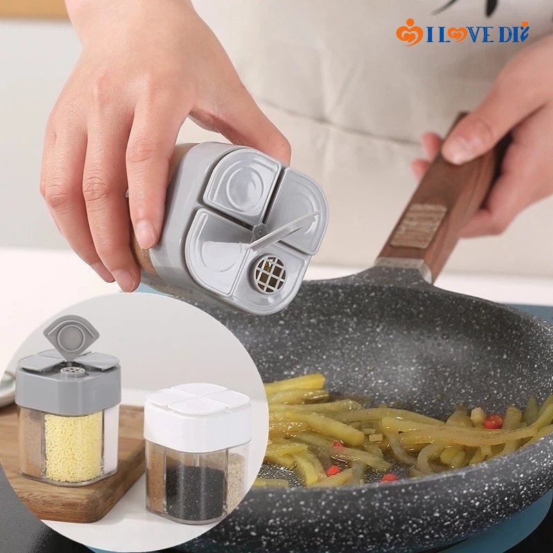 Hộp Đựng Gia Vị Trong Suốt Chống Bụi Chống Ẩm Đa Năng