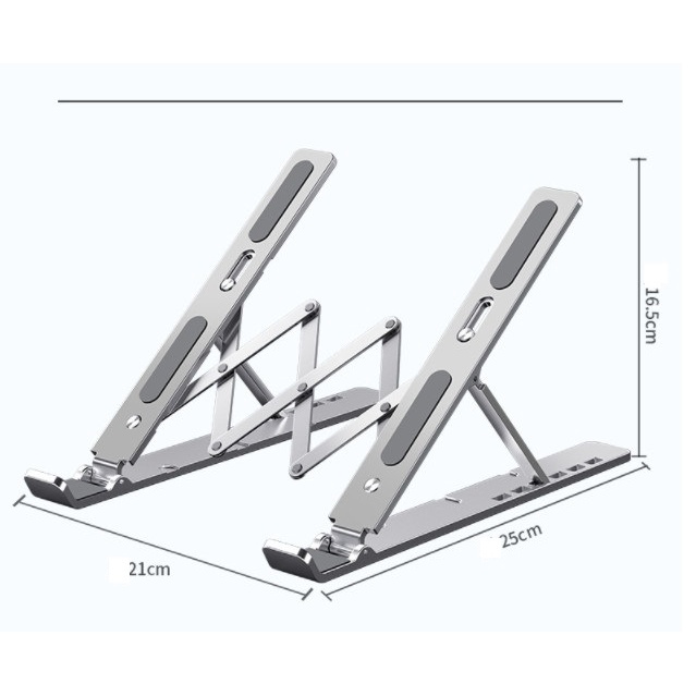 Giá đỡ LAPTOP tản nhiệt nhôm gấp gọn cho máy tính ipad macbook 15.6 inch, 14 inch, 17 inch để bàn cao cấp MACONE LS501