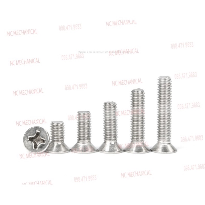 Ốc Bake đầu bằng Inox 304  10con
