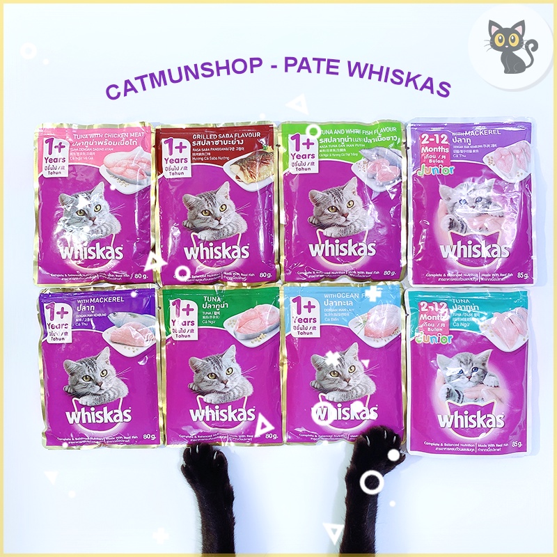 Pate Whiskas cho mèo con và mèo lớn