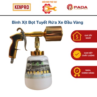 Bình Phun Tạo Bọt Tuyết Khí Nén 1000ml-Đầu Kim Loại Mạ Vàng Cao Cấp