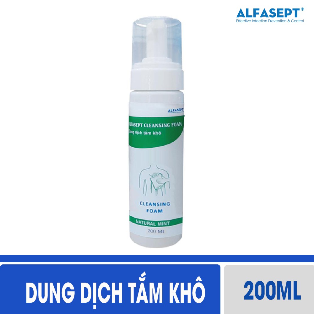 Dung dịch tắm khô ALFASEPT Cleansing Foam - Tắm không cần nước 150ml-200ml | BigBuy360 - bigbuy360.vn