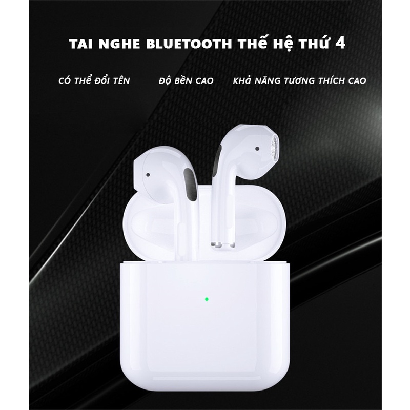 Tai nghe Pro 4 bluetooth 5.0 hỗ trợ đổi tên ,định vị,âm thanh hifi siêu hay, tích hợp mic đàm thoại