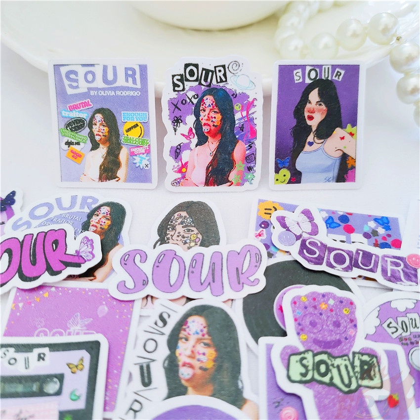 ❤ Olivia Rodrigo Q-1 Sour Drivers License Mini Diary Manual Stickers ❤ 40Pcs/Set DIY Fashion Scrapbooks Album Decor Decals Stickers