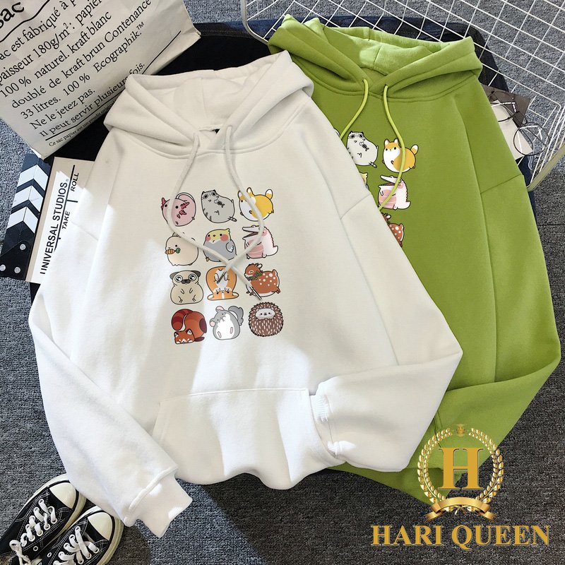 Áo hoodie nhiều con vật ngộ nghĩnh HARI1020