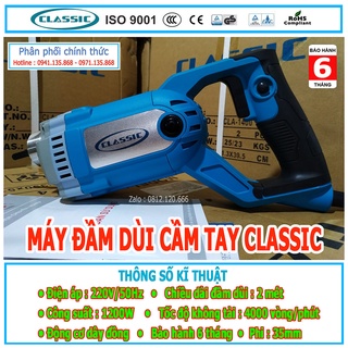 Máy đầm dùi bê tông cầm tay classic mã cla-6205a