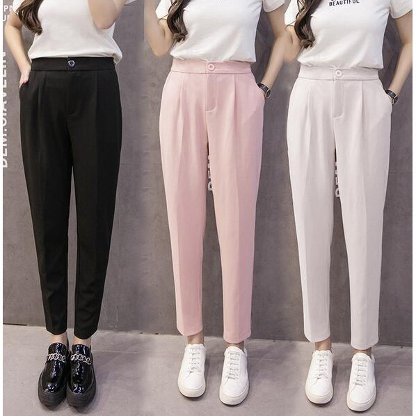 SUXI Quần Dài Nữ Ống Rộng Chất Liệu Chiffon Siêu Mỏng 4 Mùa