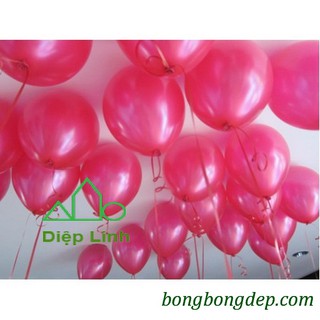 10 bong bóng màu hồng nhũ đậm