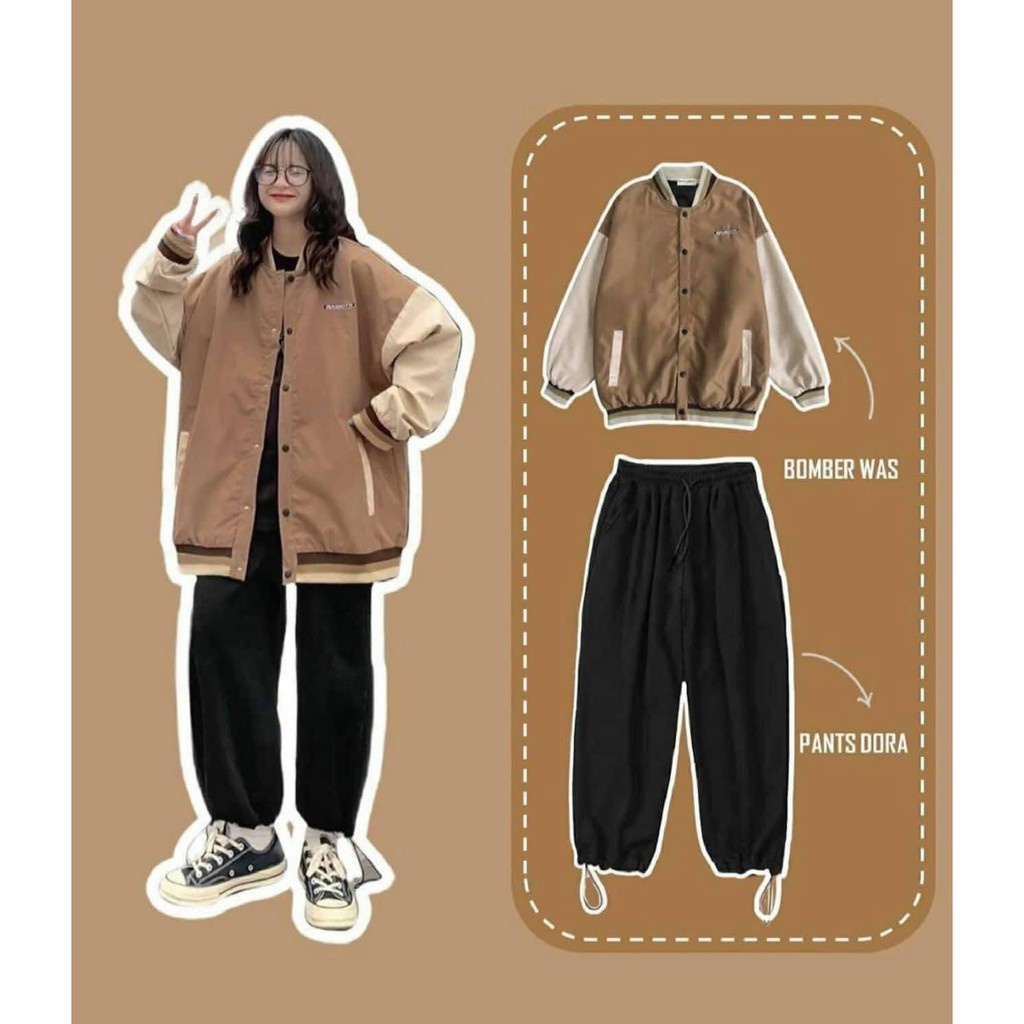 Áo Bomber Dù 2 lớp lót dày siêu chất bóng chày thêu Was - Form chuẩn Unisex Nam Nữ Couple Freesize - HÀNG MỚI VỀ