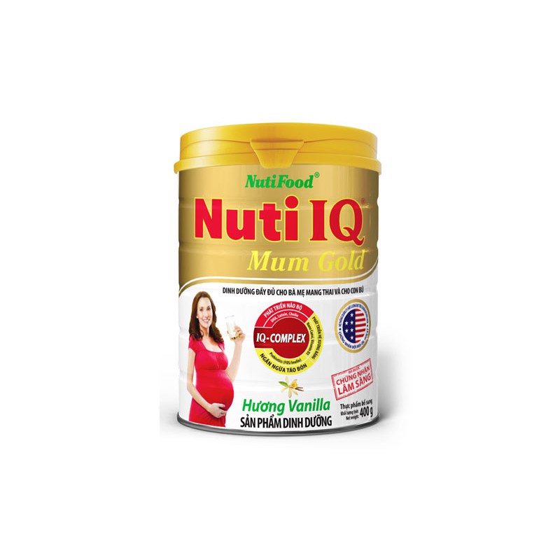 Sữa bột Nuti IQ Mum Gold dành cho bà bầu Lon 400g