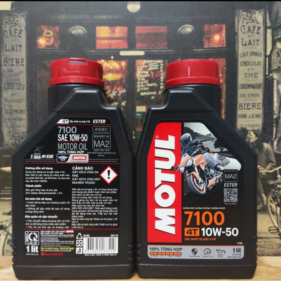 [ Chính Hãng ] Nhớt Motul 7100 10W50 1L , Nhớt tổng hợp 100%, Nhớt Xe Máy 4T dành cho xe số công suất cao