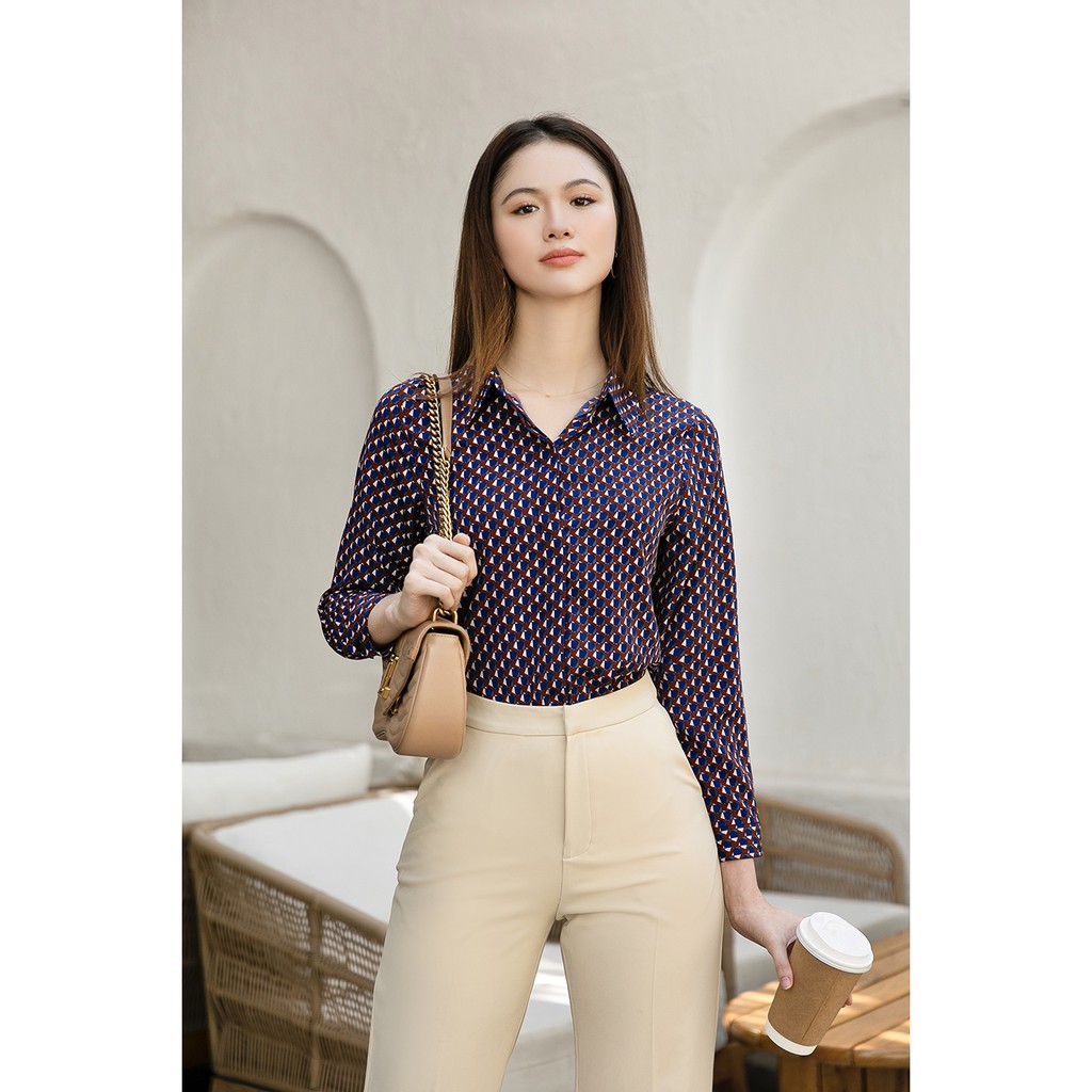 [GILLEE] Áo Sơ Mi Lụa Xanh Mini