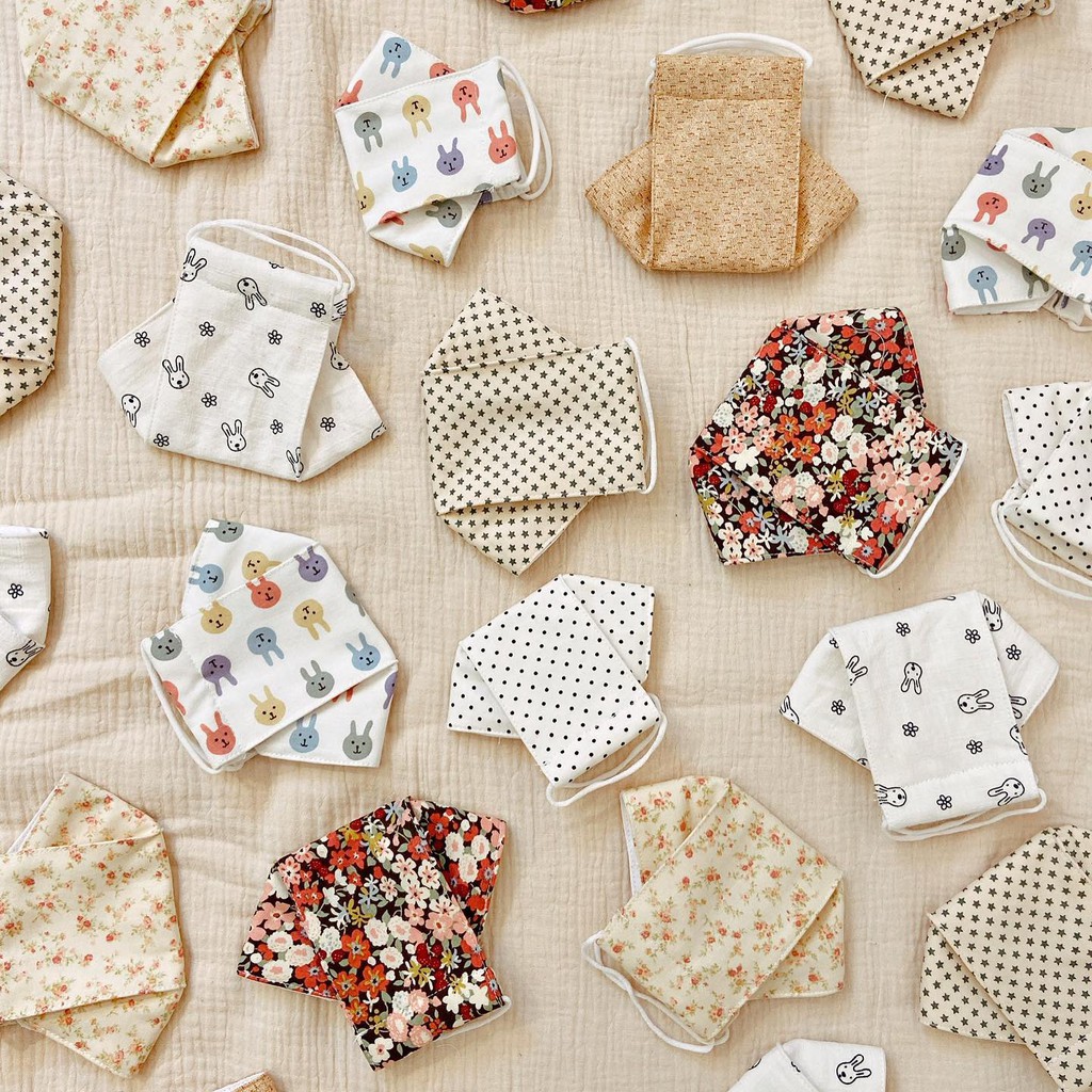 Khẩu trang vải 3 lớp gấp gọn cho bé và người lớn Ramé | BigBuy360 - bigbuy360.vn