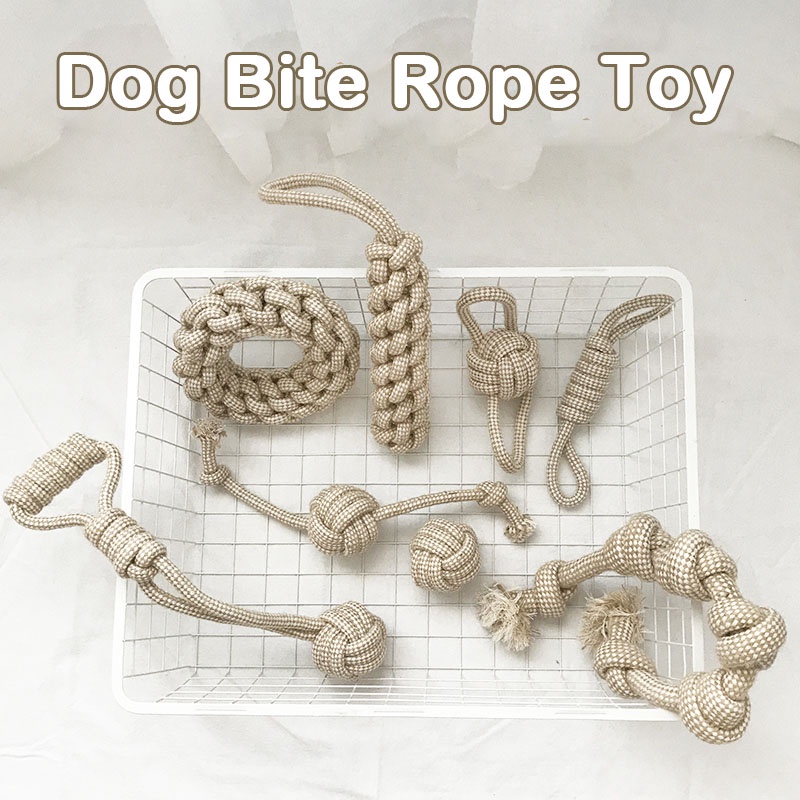 Đồ Chơi Dây Thừng Cắn Bằng Vải Cotton Cỡ Vừa Và Lớn Siêu Bền Cho Thú Cưng