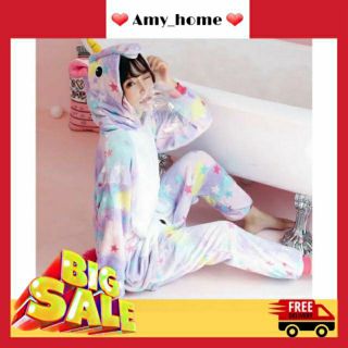 Bộ đồ thú kỳ lân ngôi sao lông mịn ❤ FREESHIP ❤ HCM ❤ Nhận mã giảm giá tối đa 20k