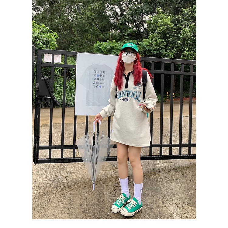 Áo Polo Dài Tay Chanyoou 26 PEONYB Unisex [FREESHIP] Sweater form rộng tay bồng thiết kế cổ bẻ chân cua vintage hàn quốc