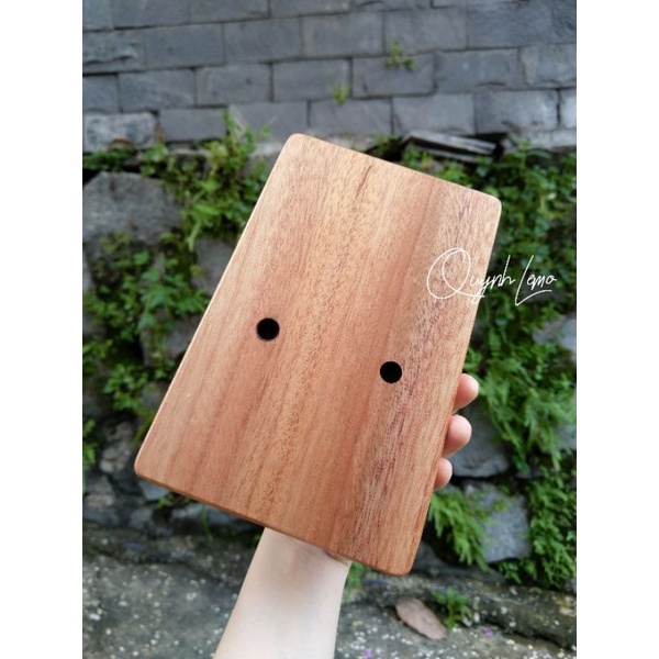 Đàn kalimba 17 phím hộp gỗ cộng hưởng hoa sen QUYNHLEMO, Đàn piano ngón tay cái tặng phụ kiện kalimba