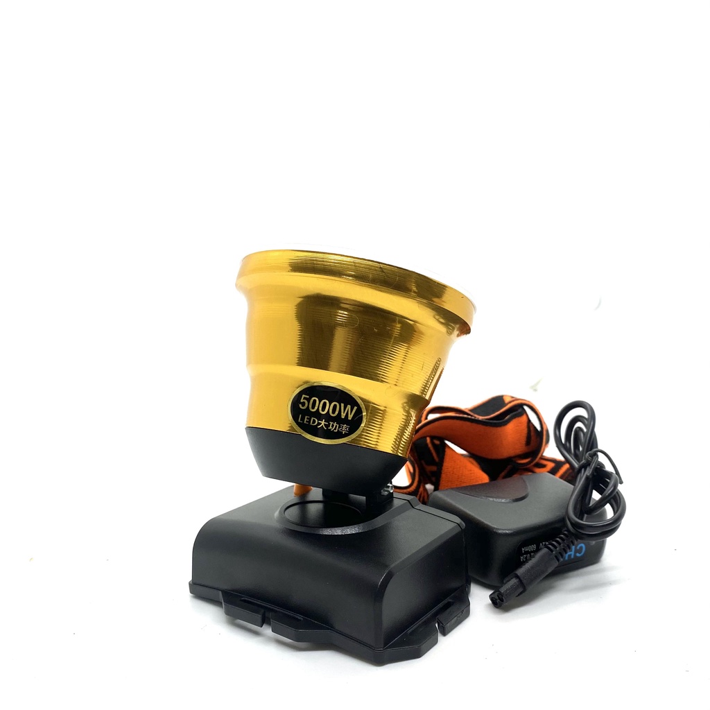 Đèn pin đội đầu siêu sáng, đèn đeo đầu Mango 5 Mini sáng tỏa chiếu gần chóa 8cm