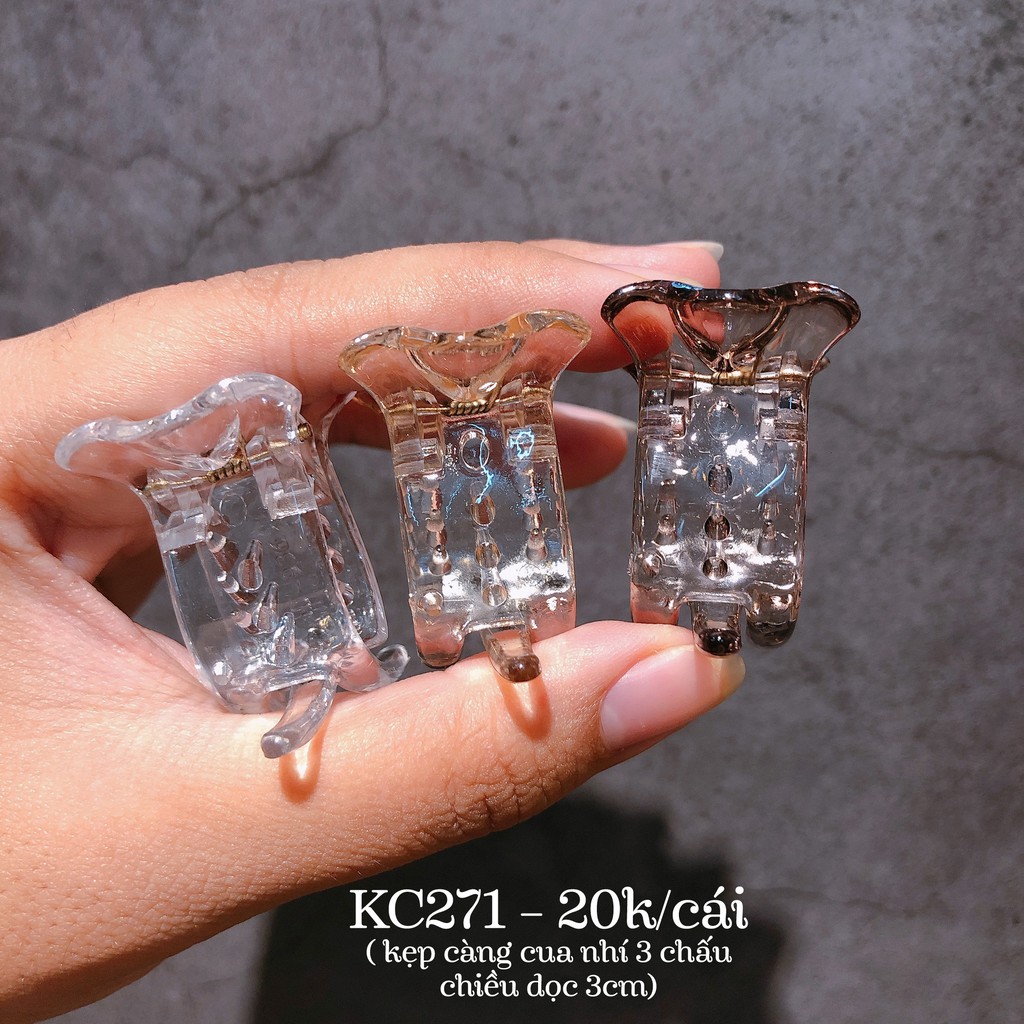 KẸP CÀNG CUA NHÍ 3 RĂNG 3CM SIÊU YÊU