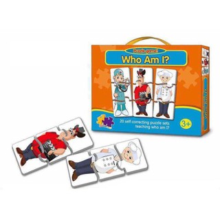 Ghép hình 3 mảnh TO DÀY chủ đề nghề nghiệp Tôi là ai - Match it Puzzle game - Who Am I