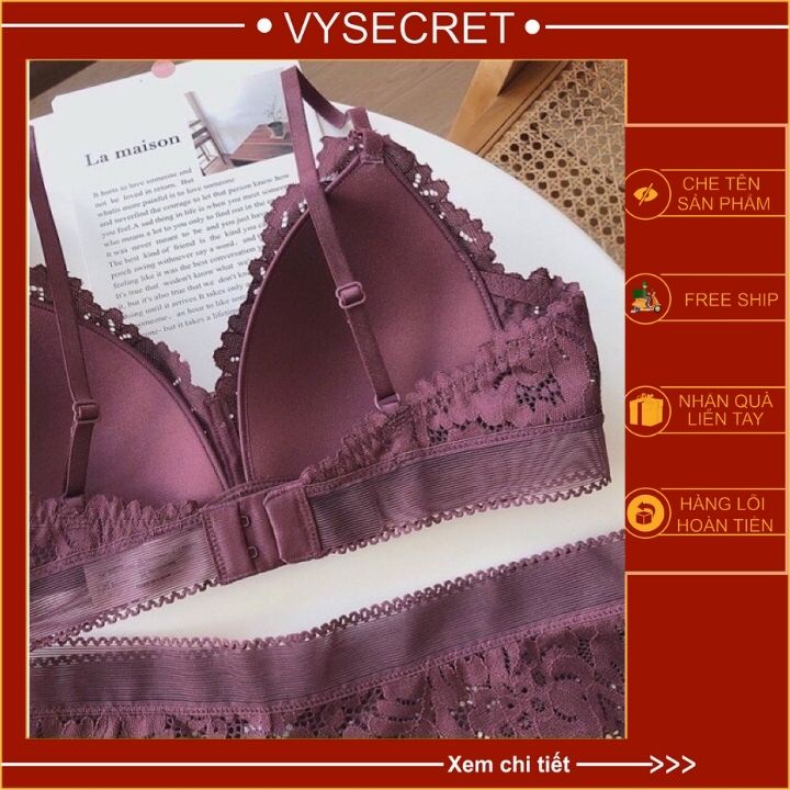 Bộ đồ lót ren không gọng không mút ,bộ áo ngực cao cấp b025 | BigBuy360 - bigbuy360.vn