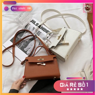 Túi đeo chéo nữ kelly Hàn quốc 2021 khóa chốt độc đáo size 19