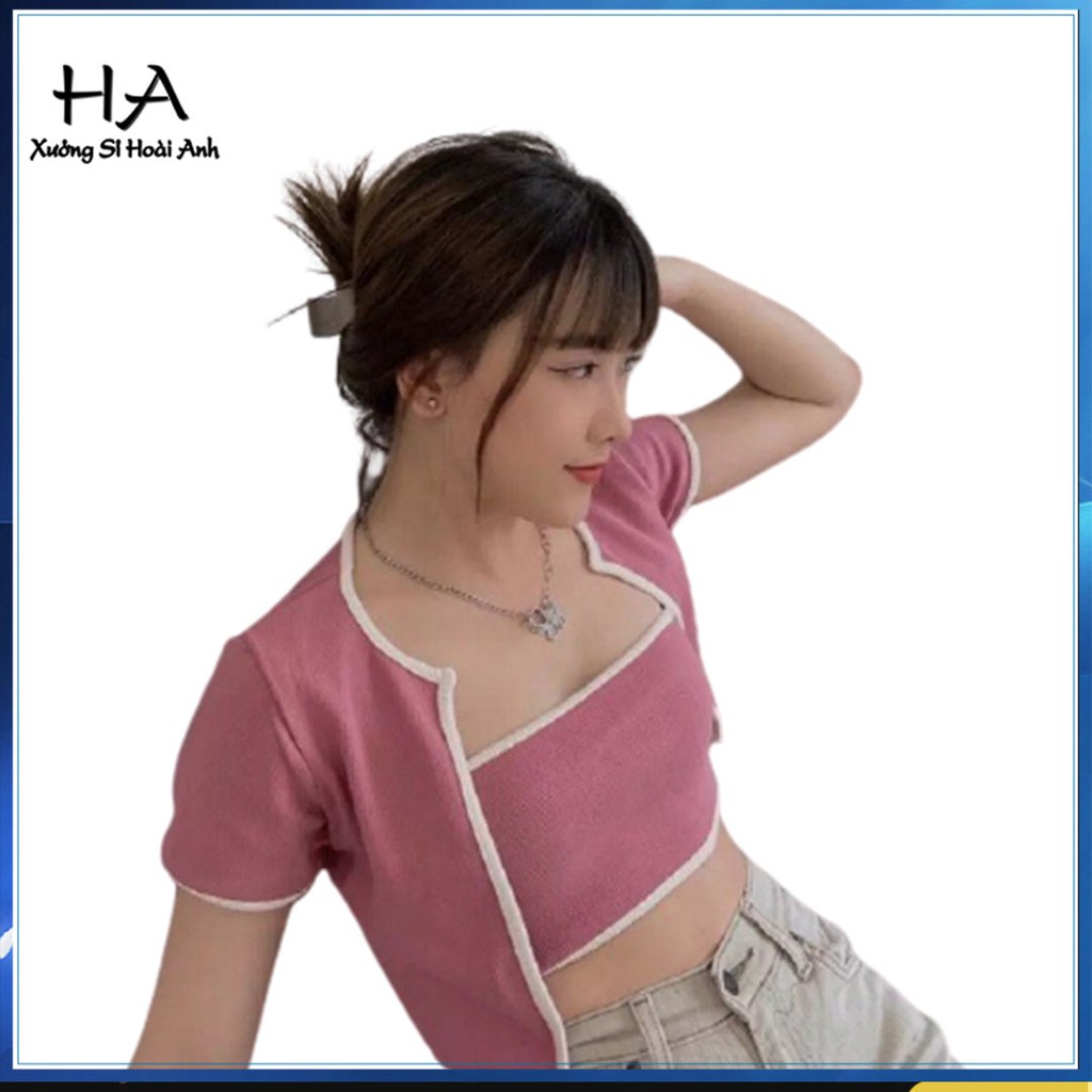 Sét Áo Ống Kèm Áo Khoác Siêu Xinh, Sét Áo Croptop Áo Ống Viền Màu