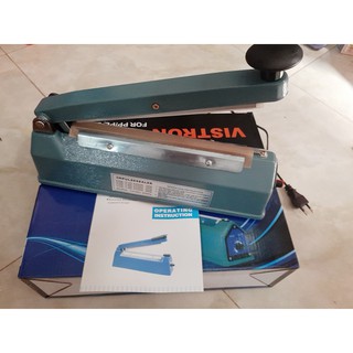 MÁY ÉP MIỆNG TÚI PFS 20CM VỎ SẮT - HÀNG CHÍNH HÃNG, BẢO HÀNH 03 THÁNG, máy ép túi zip bạc, máy ép bọc, may hàn túi