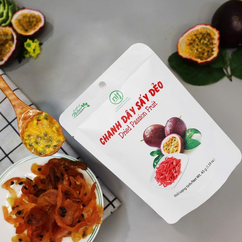 10 Túi Chanh Dây Sấy Dẻo Nonglamfood 45g | Healthy Snack | Ăn vặt văn phòng | Ăn vặt tốt cho sức khỏe | Trái cây sấy dẻo