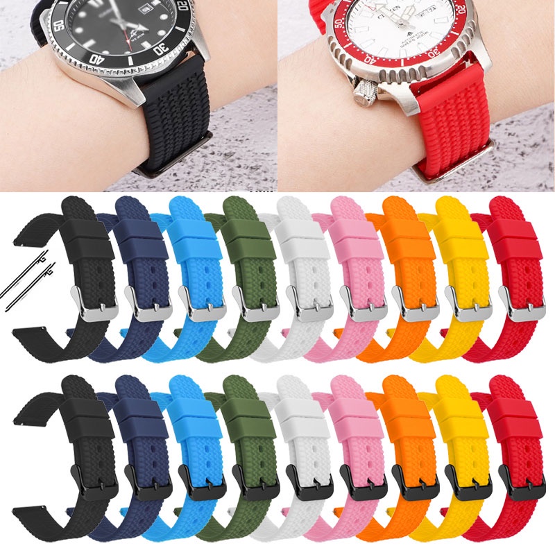 Dây Đeo Đồng Hồ Bằng Silicone Tháo Lắp Nhanh Thông Dụng Cho Samsung Galaxy Watch 4 Active 2 18mm 20mm 22mm 24mm