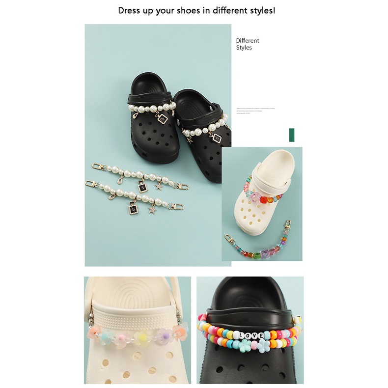 1 Mặt Charm Dây Xích Kim Loại Đính Đá Trang Trí Giày Thể Thao Tái Sử Dụng Được DIY 1 pcs