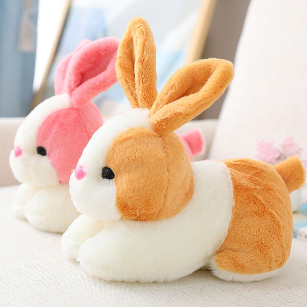 Thỏ Nhồi Bông Đang Nằm 4 Màu Kiểu Dáng Hoạt Hình Dễ Thương