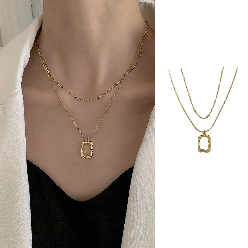 Dây chuyền hai lớp đơn giản sang trọng thời trang