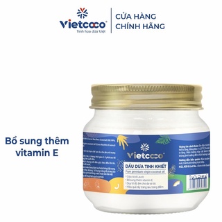 Dầu dừa nguyên chất organic mỹ phẩm vietcoco - hũ 200ml