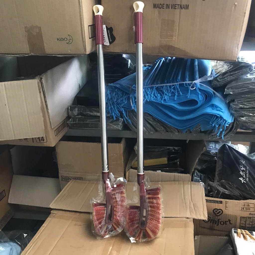 Cây chà toilet dài - Cán inox Dài 65cm