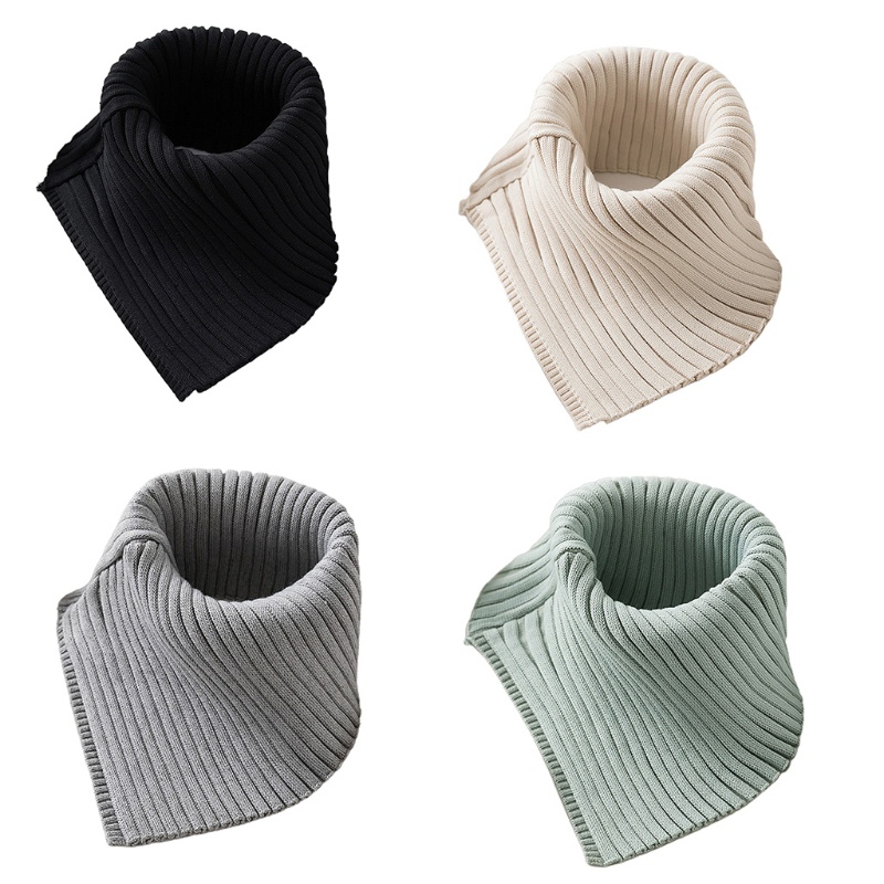 Cổ áo giả dệt kim viền gân thun hình tam giác có thể tháo rời cho nữ tùy chọn màu sắc