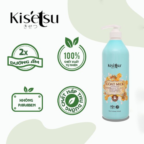 Sữa Tắm Dưỡng Ẩm Trắng Da Kisetsu Sữa Tắm Chống Lão Hóa 950ml (Anh Đào, Hồng, LiLy, Aloe Vera, Sữa Dê Ong Chúa, YuZu)