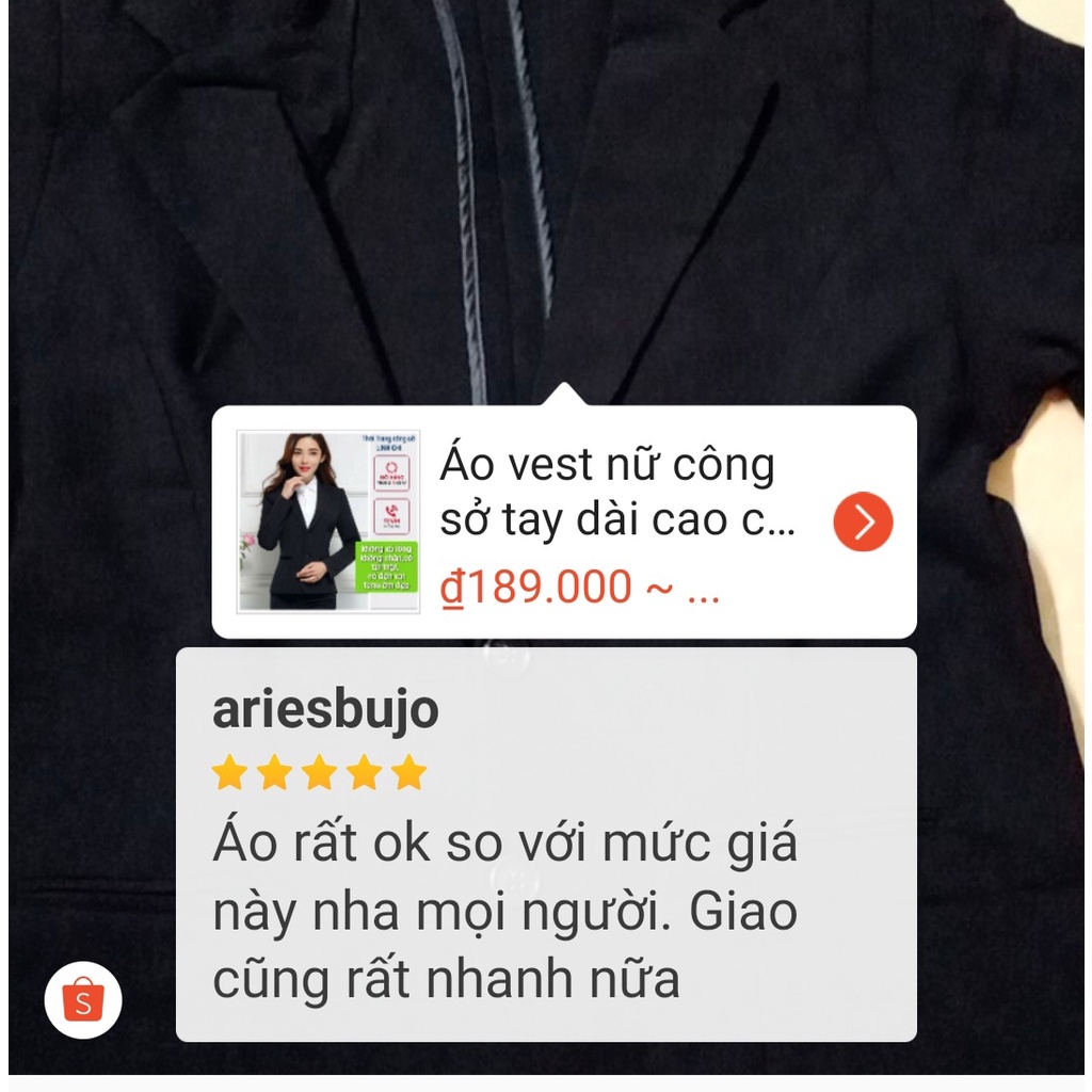 Áo vest nữ công sở hàng cao cấp AVLC16 vải tuyết mưa