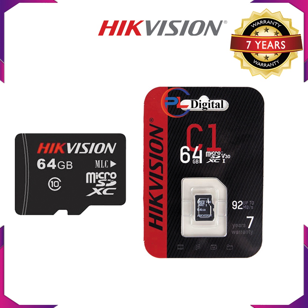 Thẻ Nhớ Micro SD HIKVISION 64GB - 92MB/s Chuyên Ghi Hình Cho Camera - Hàng Chính Hãng