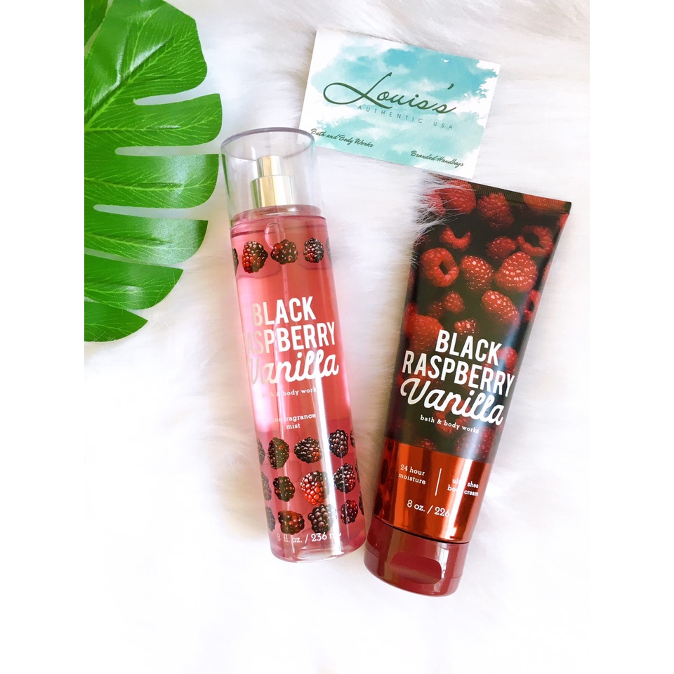 [ BLACK RASPBERRY VANILLA ] Trọn bộ chăm sóc cơ thể Bath &amp; Body Works Mỹ