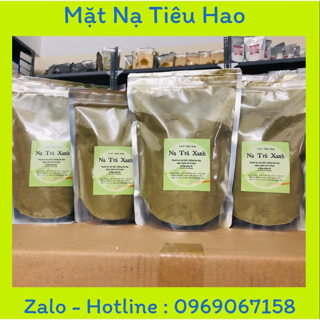 Bột đắp mặt nạ Trà xanh collagen handmade 1kg