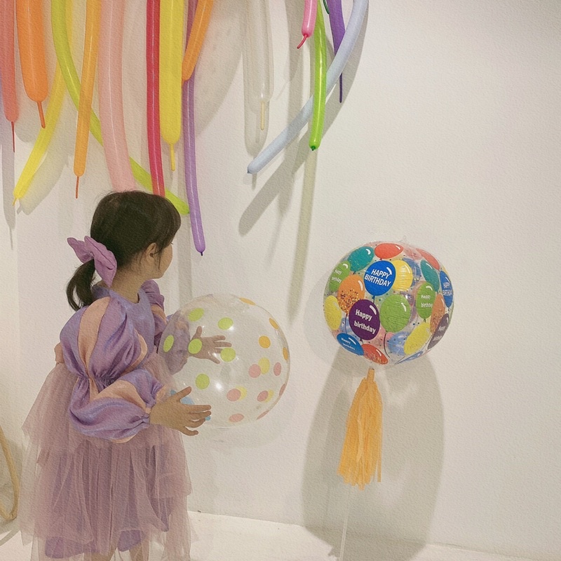 Bong Bóng 4D Chữ Happy Birthday Nhiều Màu Sắc Phong Cách Hàn Quốc - Yori Party