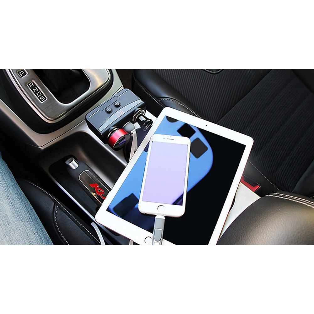 Bộ chia tẩu HY32 2 cổng cắm tẩu, 2 cổng USB hiển thị điện áp - Tẩu sạc Hyundai cho ô tô - Khải Huy Scar