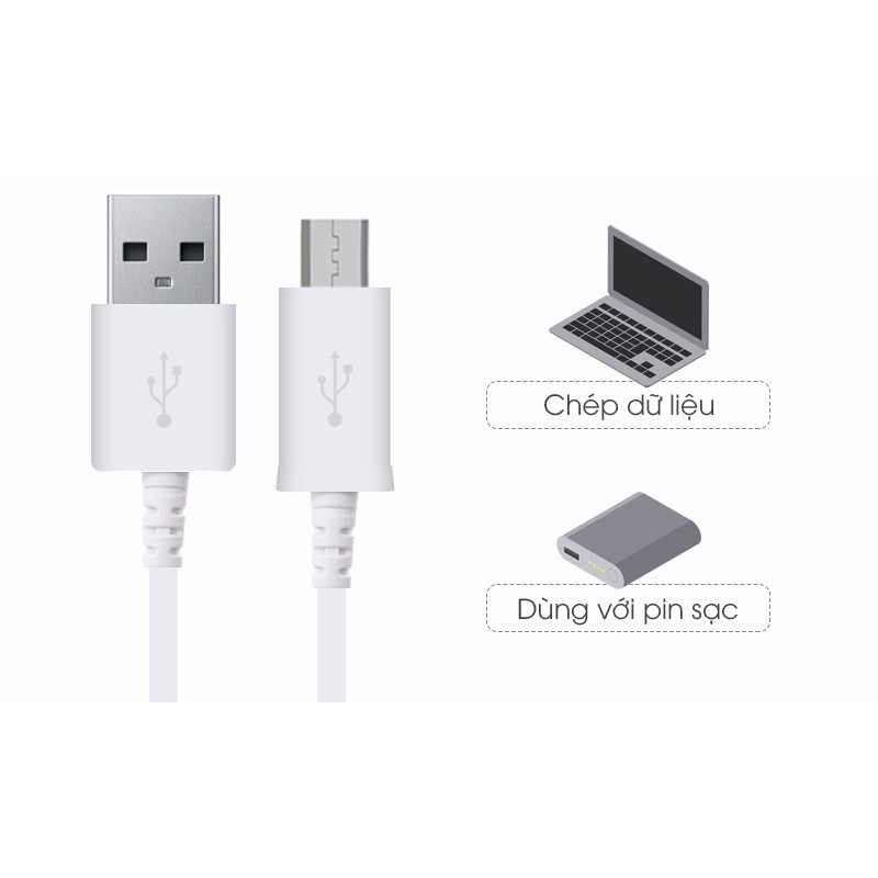 Cáp sạc nhanh, dây sạc Samsung Micro USB chính hãng, MADE IN VIETNAM dùng để sao chép dữ liệu, sạc điện thoại