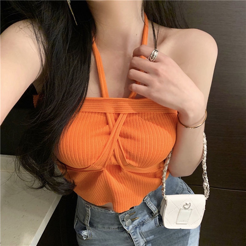 Áo Hai Dây Màu Sắc Thời Trang Mùa Hè Hàn Quốc Cho Nữ