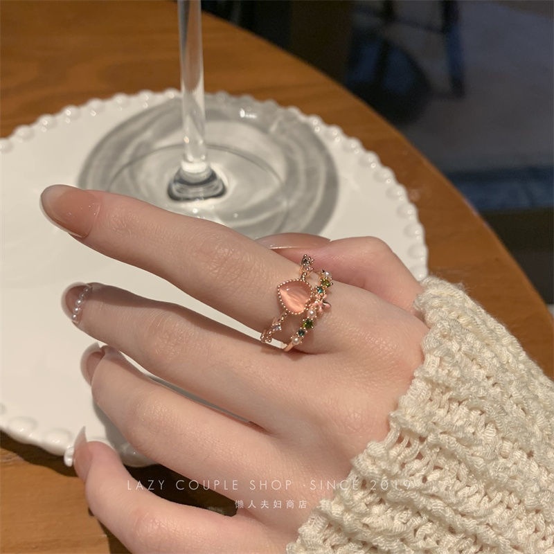 Nhẫn Hở Hình Hoa Bướm Đính Đá Zircon 10 Kiểu Thời Trang Cao Cấp Thích Hợp Làm Quà Tặng Cho Bạn Bè