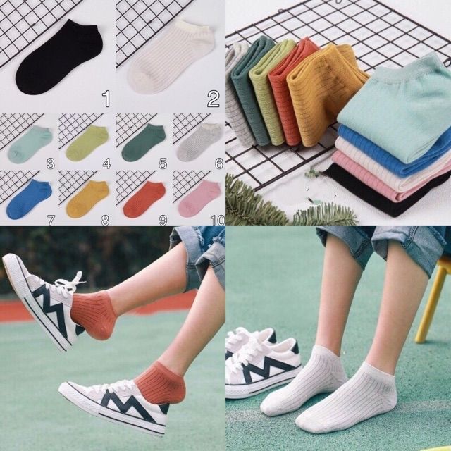 [SIÊU RẺ] Vớ trơn cổ ngắn - dưới mắt cá chân.