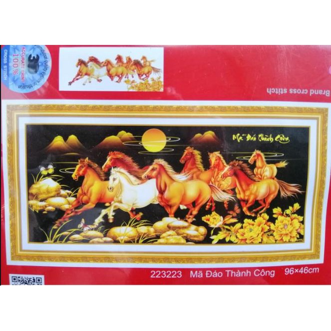 Tranh thêu chữ thập  Mã đáo thành công 223223 , LV3123